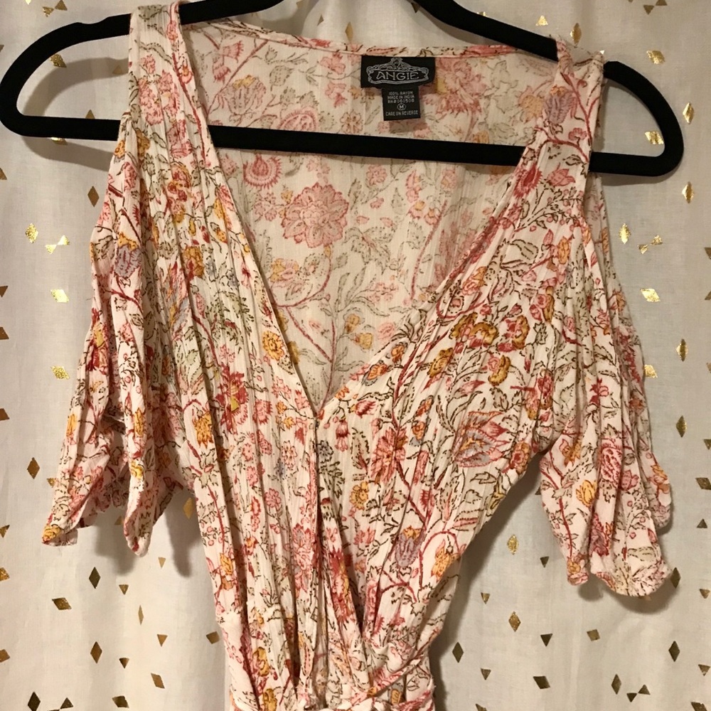 BOHO OFF THE SHOULDER WRAP FLORAL DRESS
